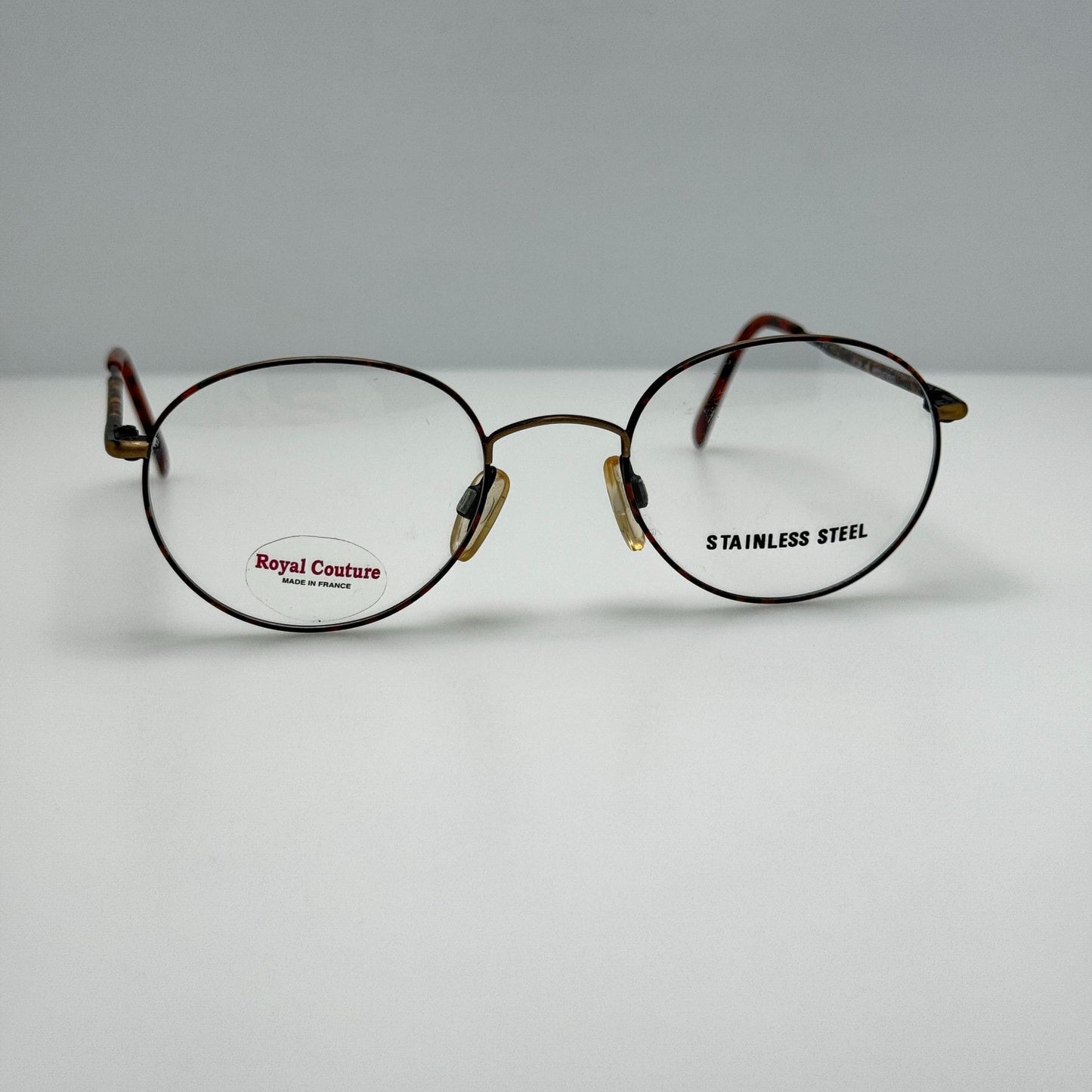 Royal Couture RC 122 Antique Gold Eye Glasses Eyeglasses Frames France 47-20-140