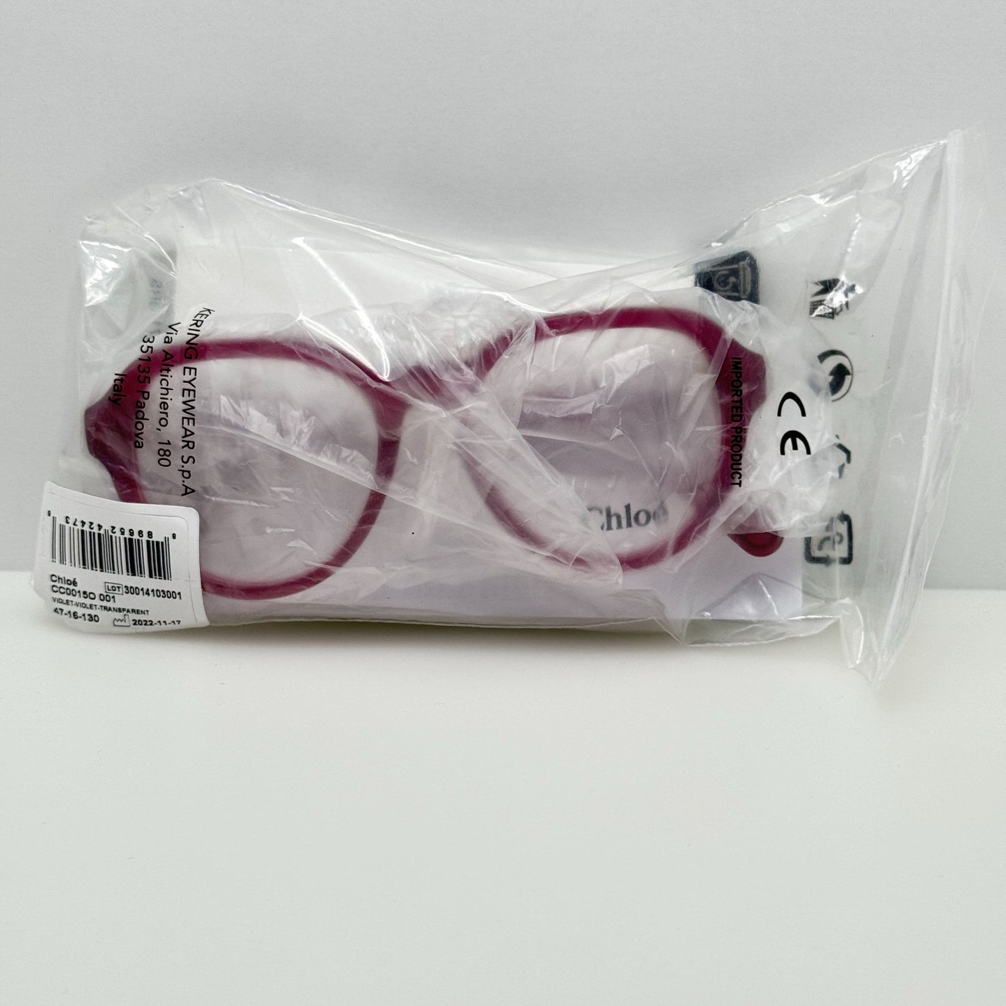 Chloe Eyeglasses Eye Glasses Frames CC0015O 001 47-16-130 Youth