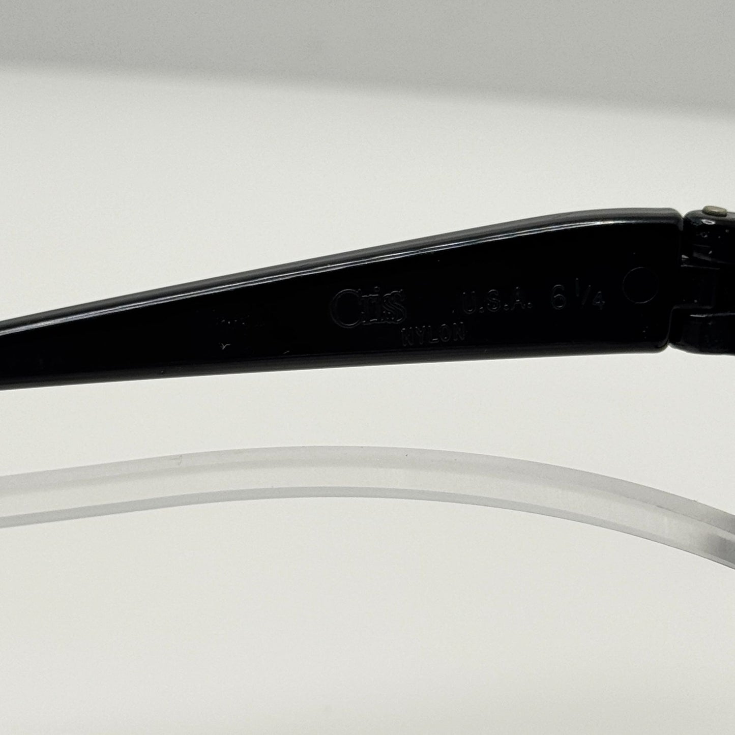 Criss All American Eyeglasses Eye Glasses Frames Nylon Black USA 6 1/2 44-20