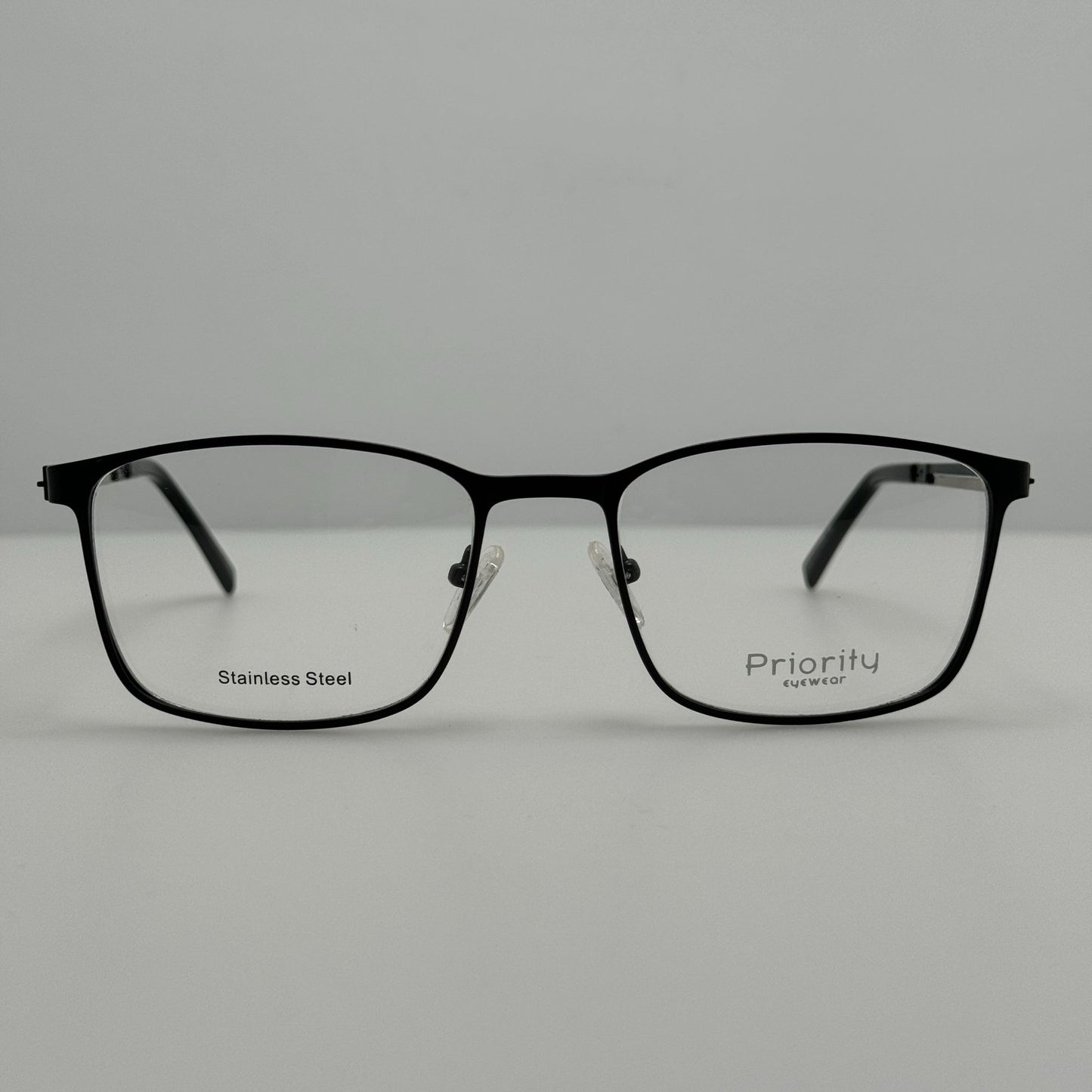 Priority Eyewear Eyeglasses Eye Glasses Frames Samson C-1 Black 57-19-145