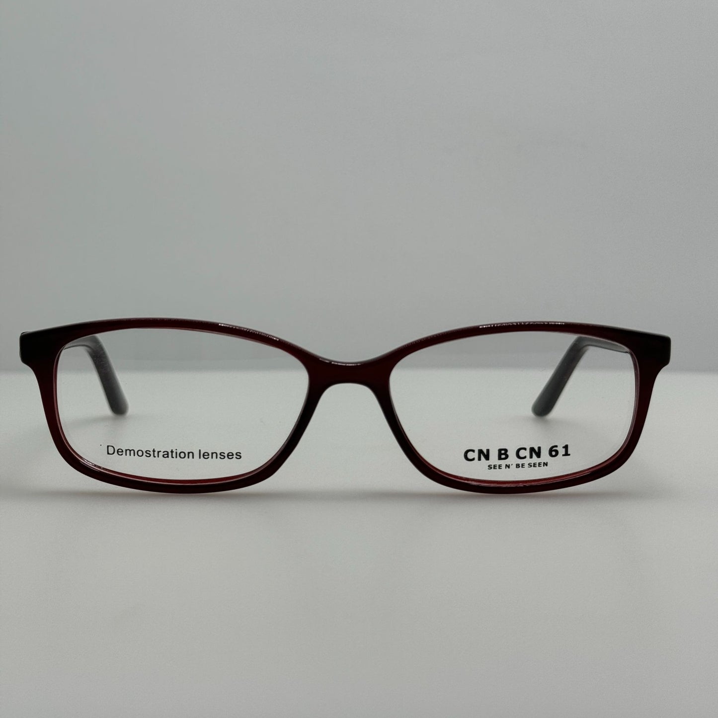 CN B CN Eyeglasses Eye Glasses Frames 61 Burgundy 53-16-140
