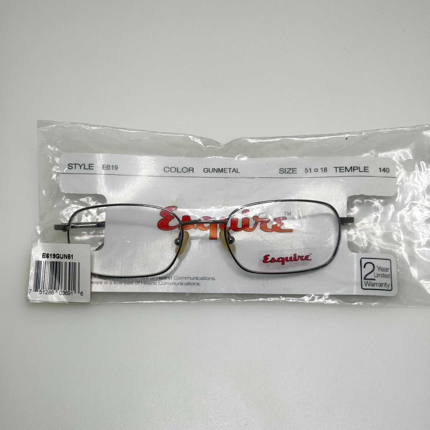 Esquire 619 Gunmetal Eyeglasses Eye Glasses Frames 51-18-140