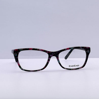 Bebe Eyeglasses Eye Glasses Frames BB 5118SC 001 Jet Floral 55-17-140