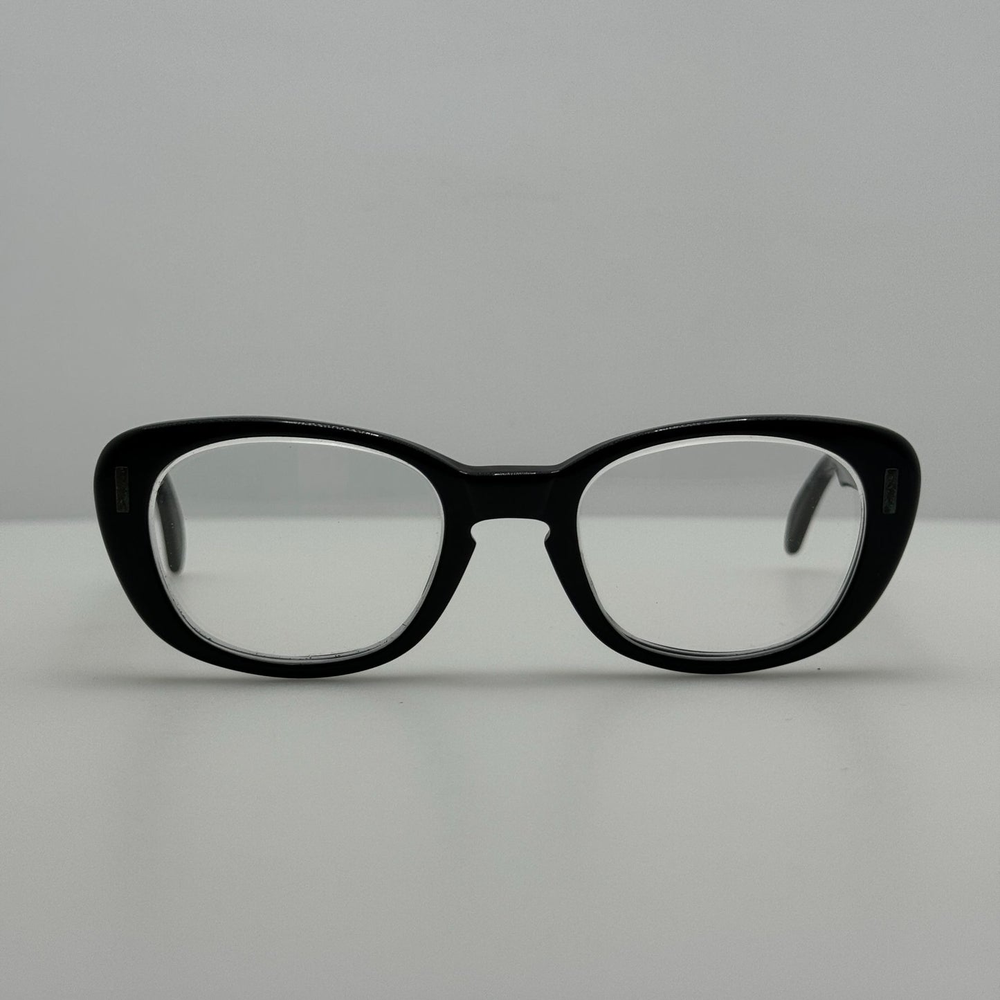 Itek Eyeglasses Eye Glasses Frames 5 1/2 4 1/4 Vintage Black 46-18