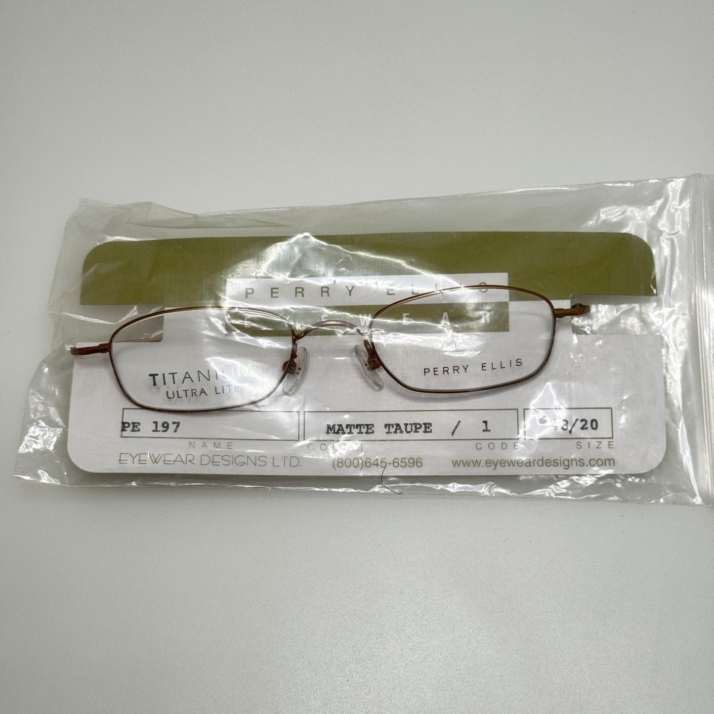 Perry Ellis PE197 1 Taupe Eyeglasses Eye Glasses Frames 48-20-135