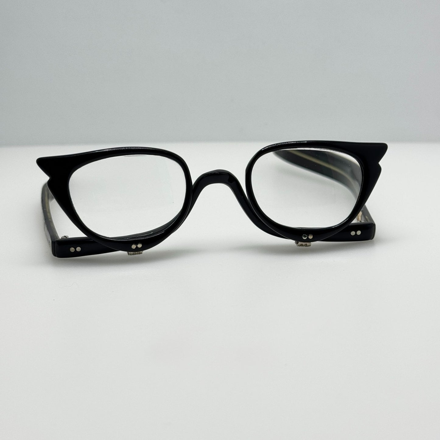 Revlon Black Japan Eye Eyeglasses Eye Glasses Flip Down Frames Read Description