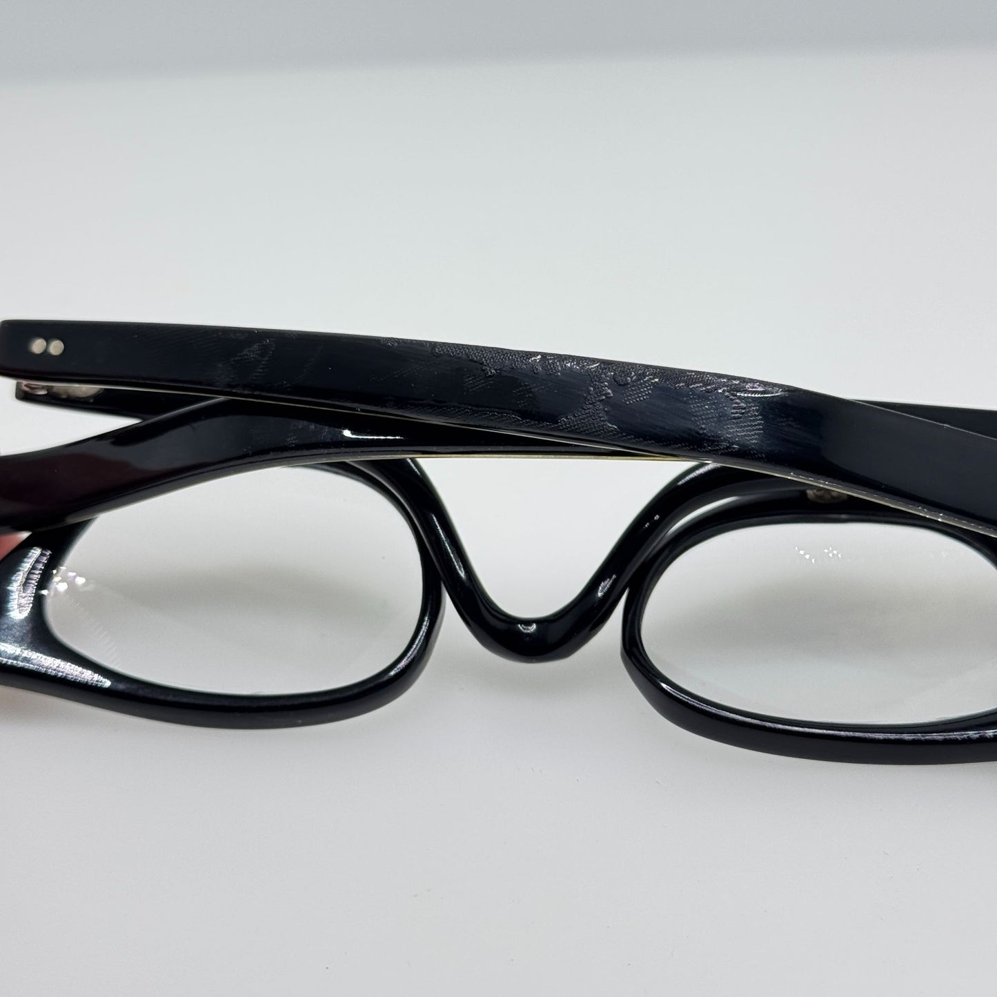 Revlon Black Japan Eye Eyeglasses Eye Glasses Flip Down Frames Read Description