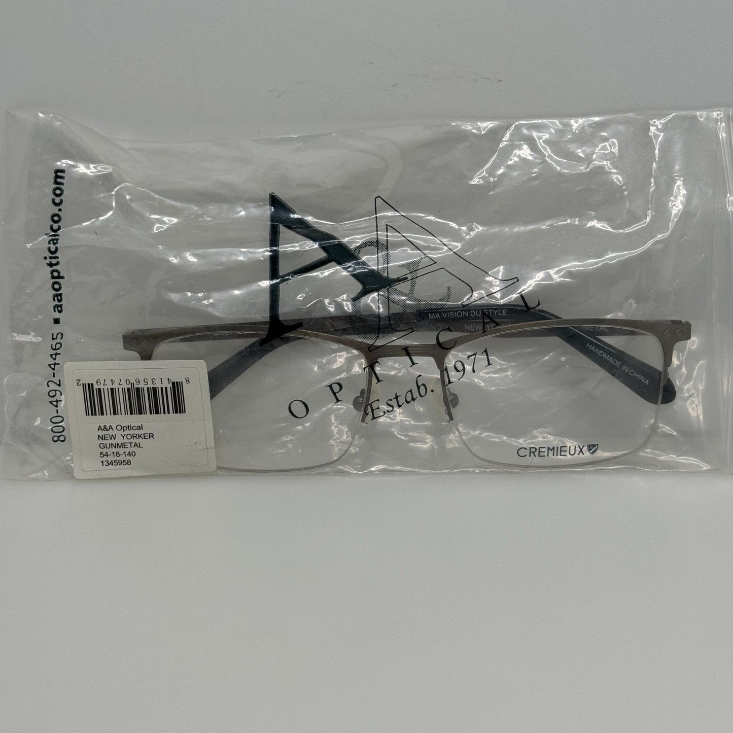 Cremieux Eyeglasses Eye Glasses Frames New Yorker Gunmetal 54-18-140