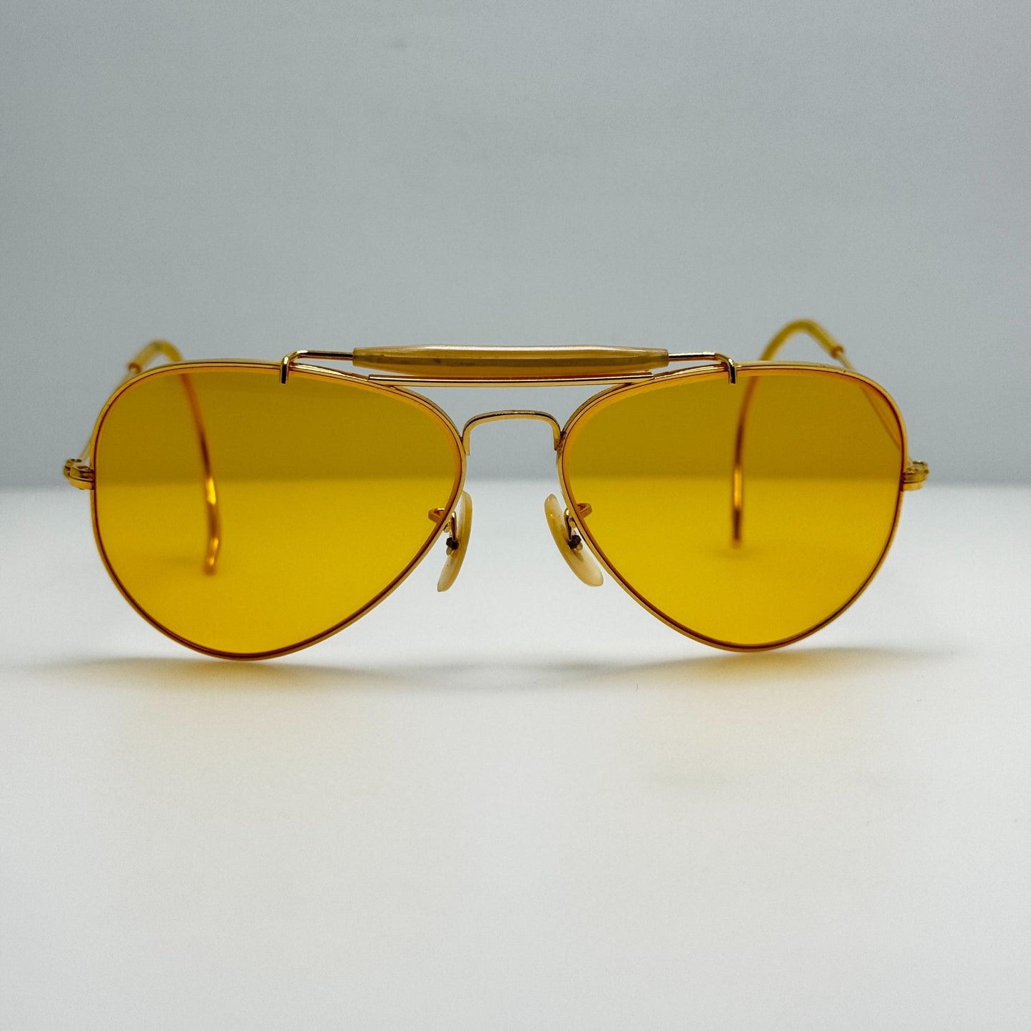 Bausch & Lomb B&L Ray Ban Sunglasses Shooter Yellow 58-14