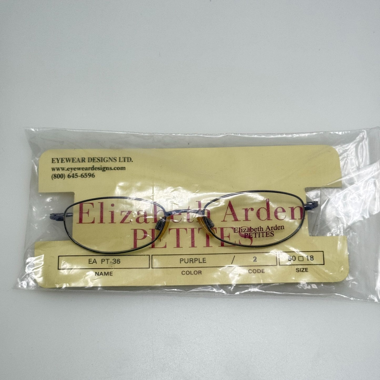 Elizabeth Arden PT-36-2 Purple Eyeglasses Eye Glasses Frames 50-18-135