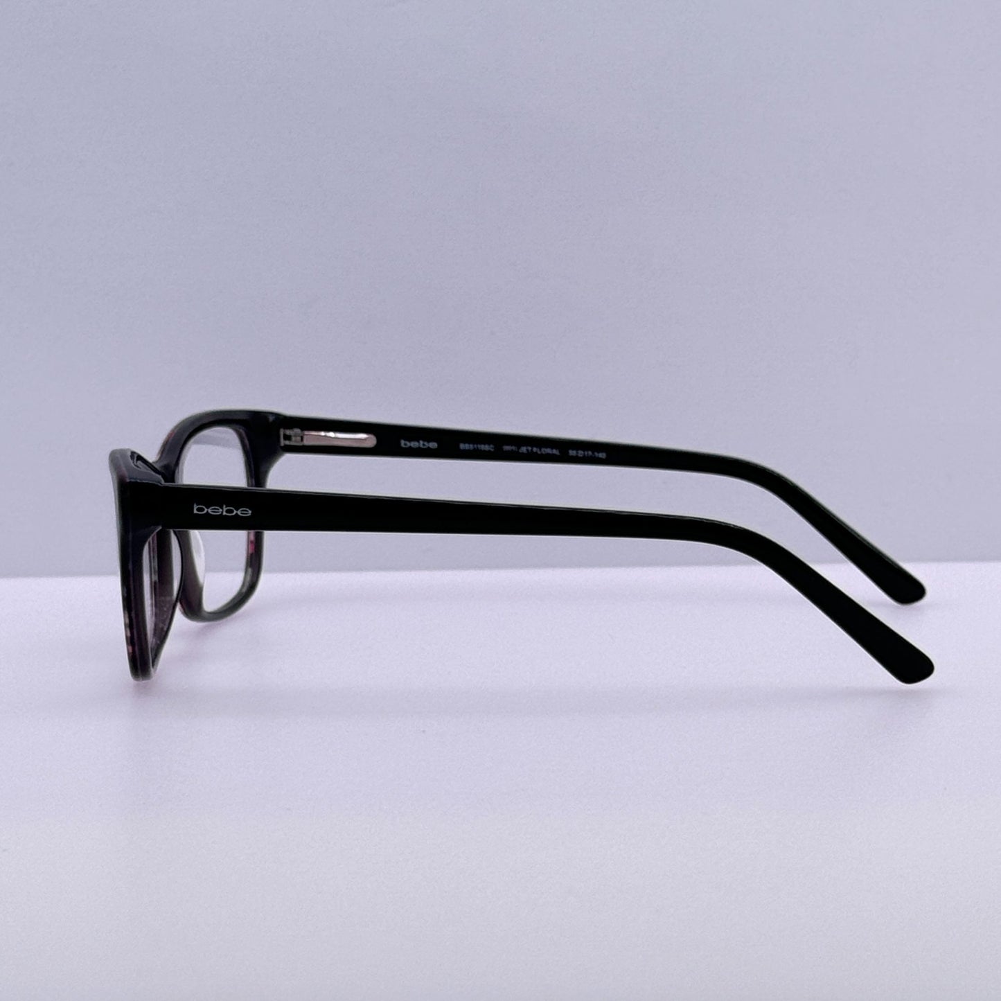 Bebe Eyeglasses Eye Glasses Frames BB 5118SC 001 Jet Floral 55-17-140