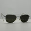 American Optical Sunglasses AO 6 1/2 Square Aviator Silver W/ Case