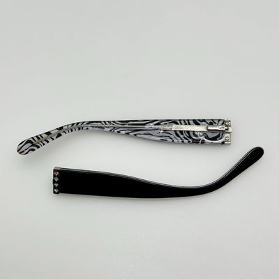 Bebe Bedazzled Zebra 52-16-135 Eye Glasses Temple Arms Only PARTS