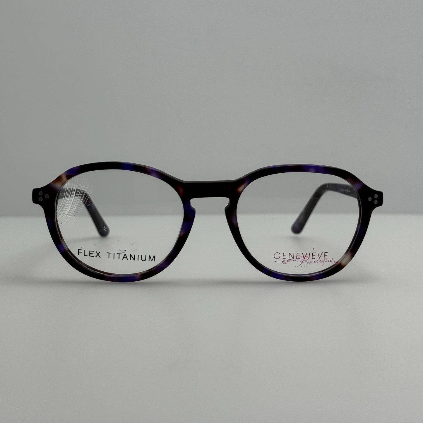 Genevieve Eyeglasses Eye Glasses Frames Attentive Purple Tortoise 49-18-145
