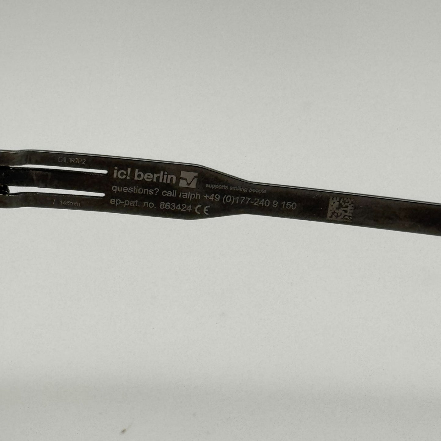 Ic Berlin S75 Tiergarten Graphite Eyeglasses Eye Glasses Frames 52-20-145