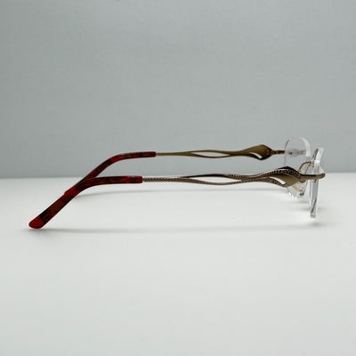 Boutique Eyeglasses Eye Glasses Frames Pave 242 Gld 52-17-135 Titanium