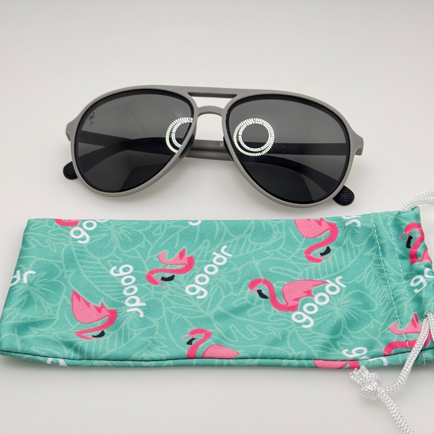 Goodr Sunglasses Clubhouse Closeout 2J2 Grey Gray W/ Bag
