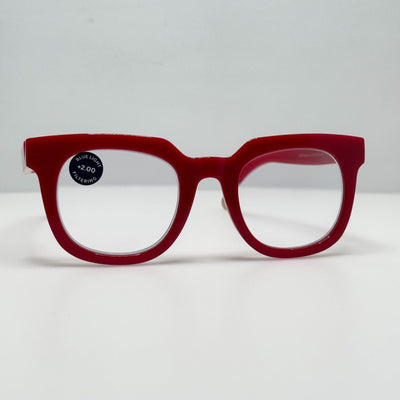 Peepers 3078 Harlow Red Eyeglasses Eye Glasses Frames Readers +2.00