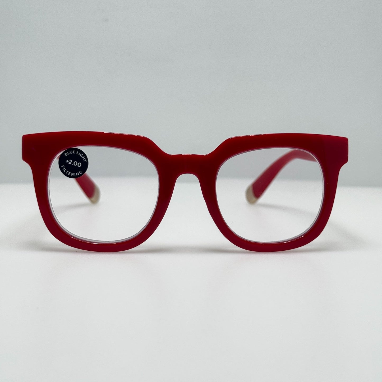 Peepers 3078 Harlow Red Eyeglasses Eye Glasses Frames Readers +2.00