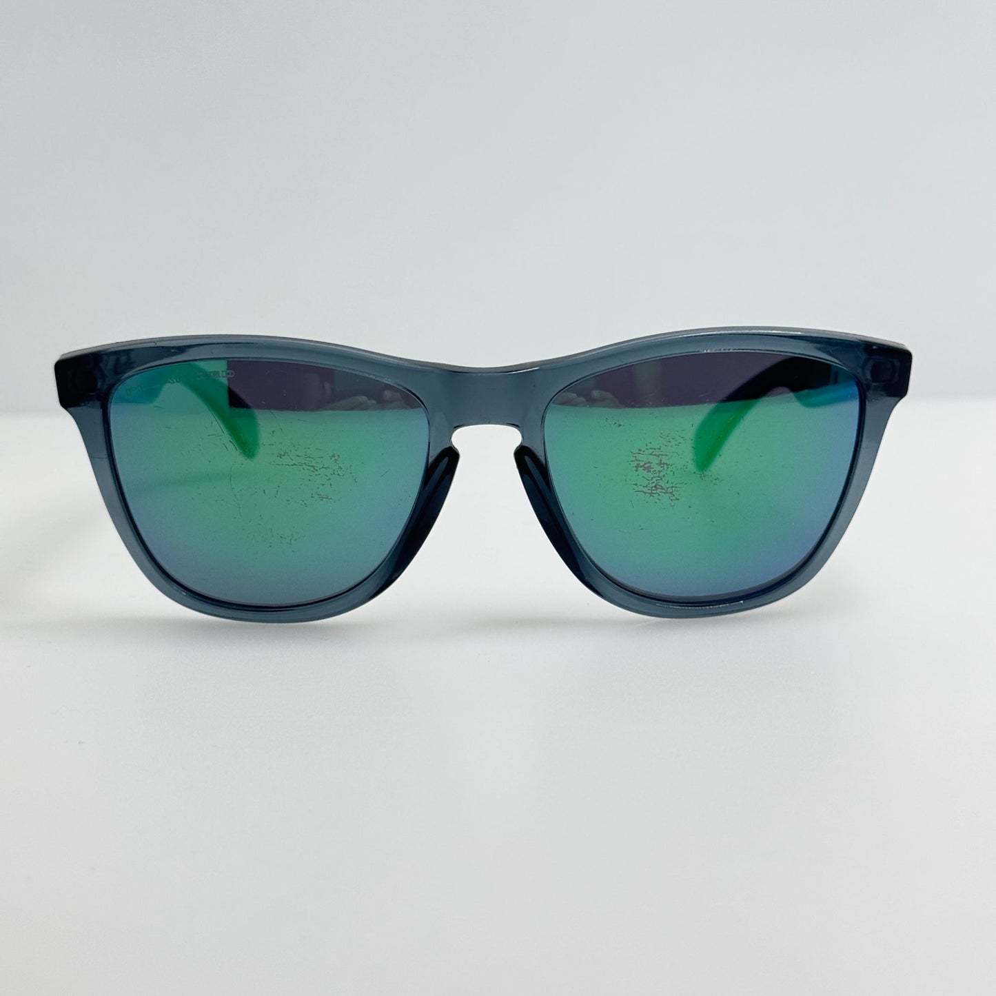 Oakley Sunglasses Frogskins Crystal Black Emerald Iridium 03-291 Polarized