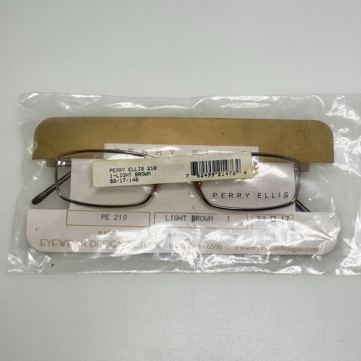 Perry Ellis PE 210-1 Light Brown Eyeglasses Eye Glasses Frames 50-17-140