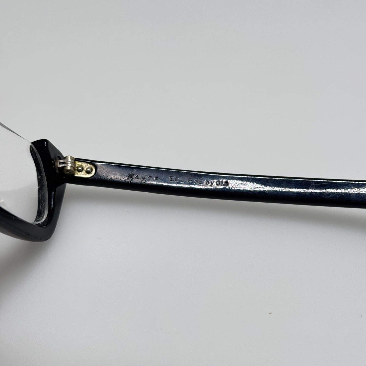 OIA Eyeglasses Eye Glasses Eclipse Black Italy 5 3/4 44-28