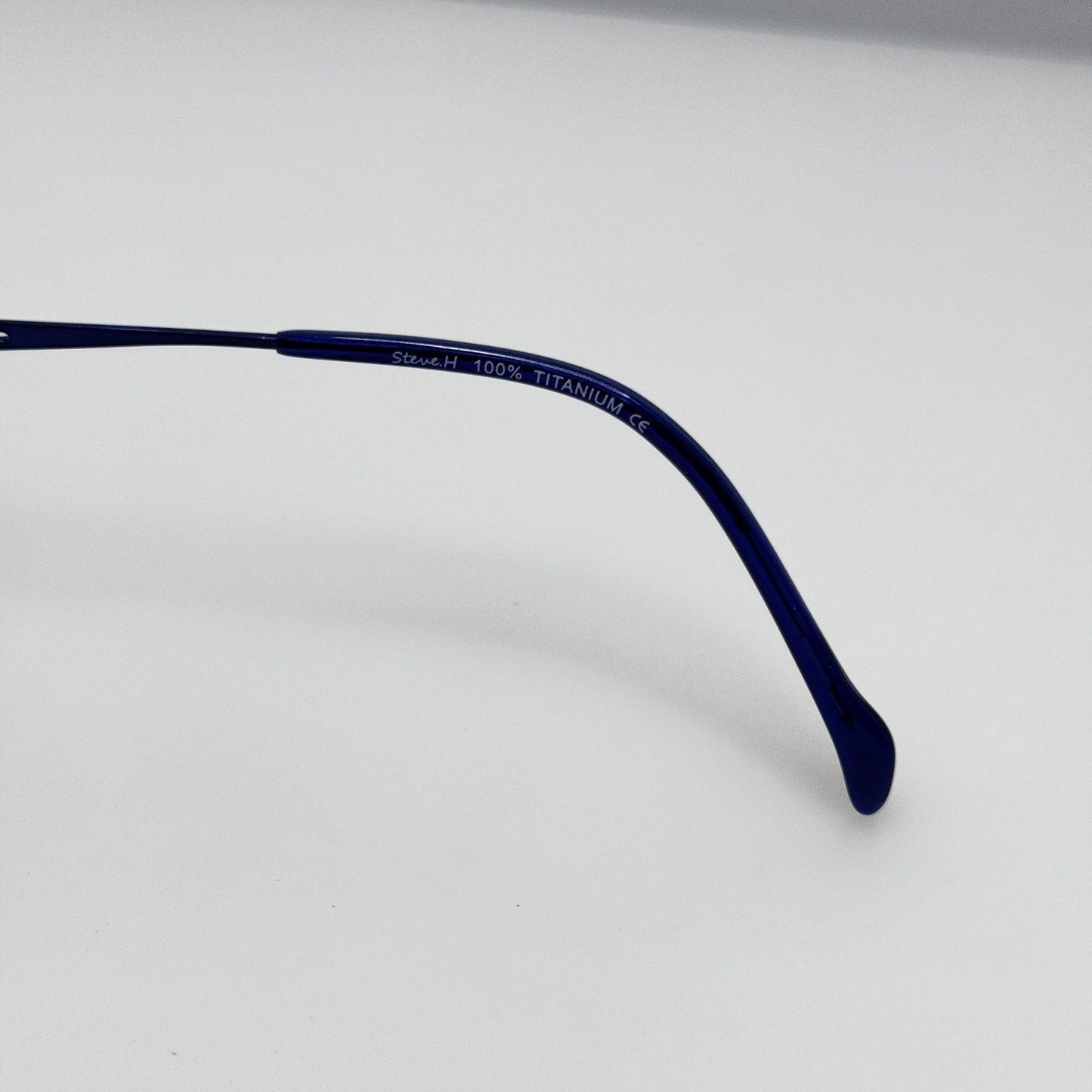 Steve H Eyeglasses Eye Glasses Frames TT 8777 Shiny Blue Titanium 52-18-140