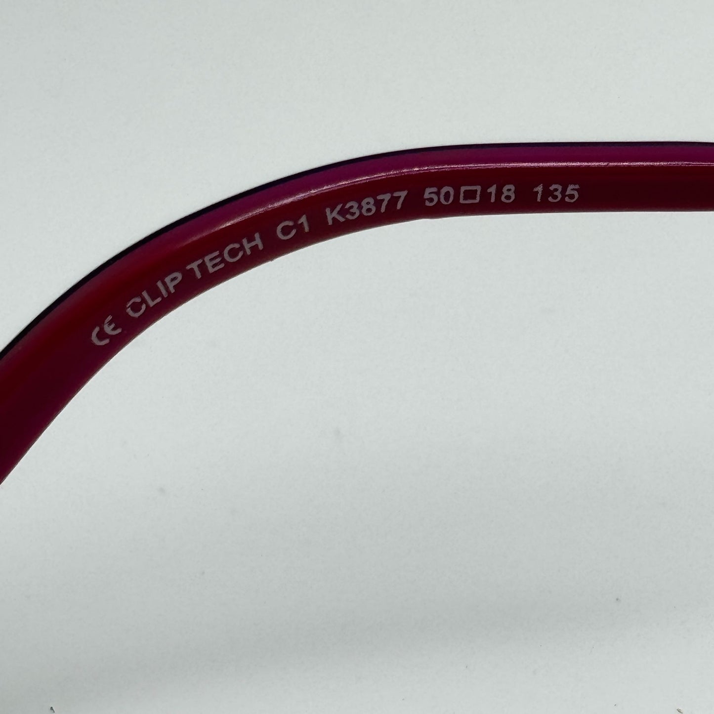 Clip Tech C1 K3877 Eyeglasses Eye Glasses Frames 50-18-135 W/ Clip