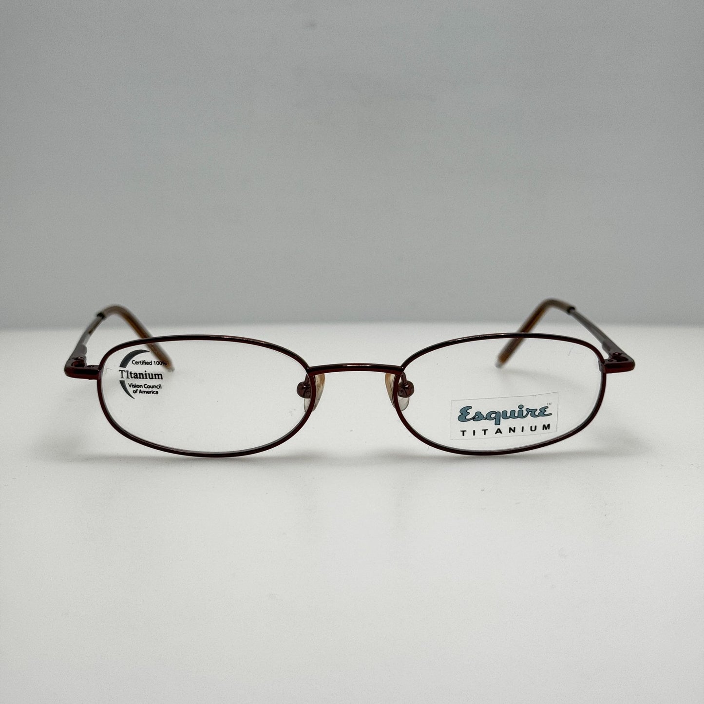 Esquire T-10 Brown Titanium Eyeglasses Eye Glasses Frames 48-18-135