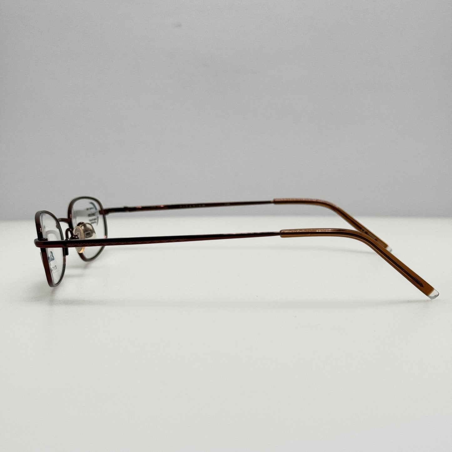 Esquire T-10 Brown Titanium Eyeglasses Eye Glasses Frames 48-18-135