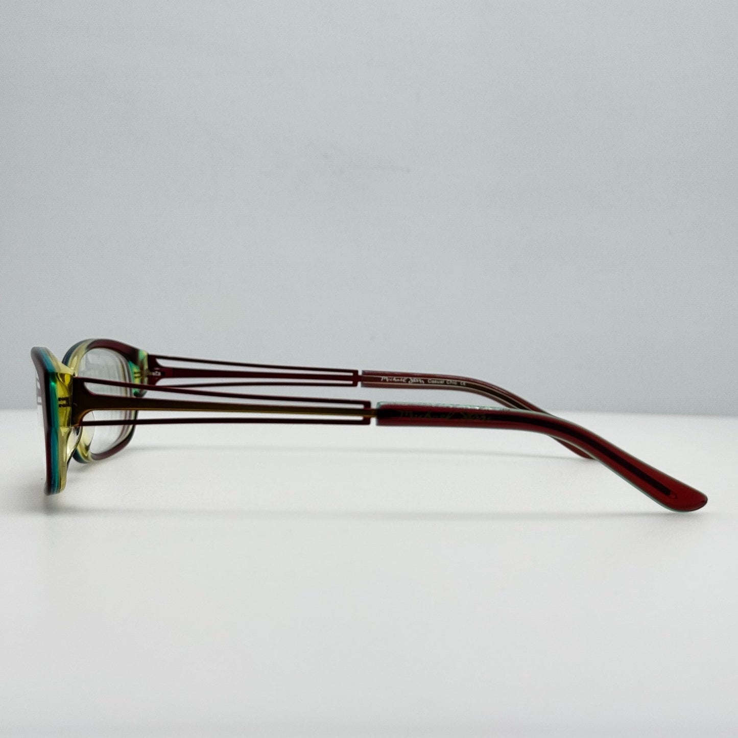 Michael Stars Eyeglasses Eye Glasses Frames Casual Chic Plum Stain 52-15-135