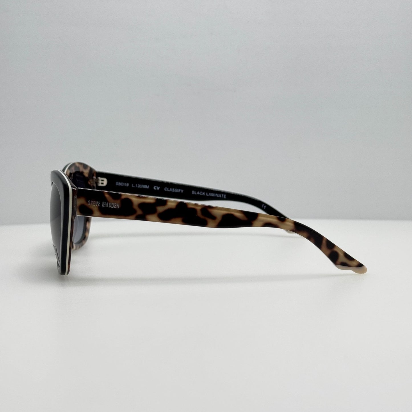 Steve Madden Sunglasses Classify Black Laminate 55-19-135