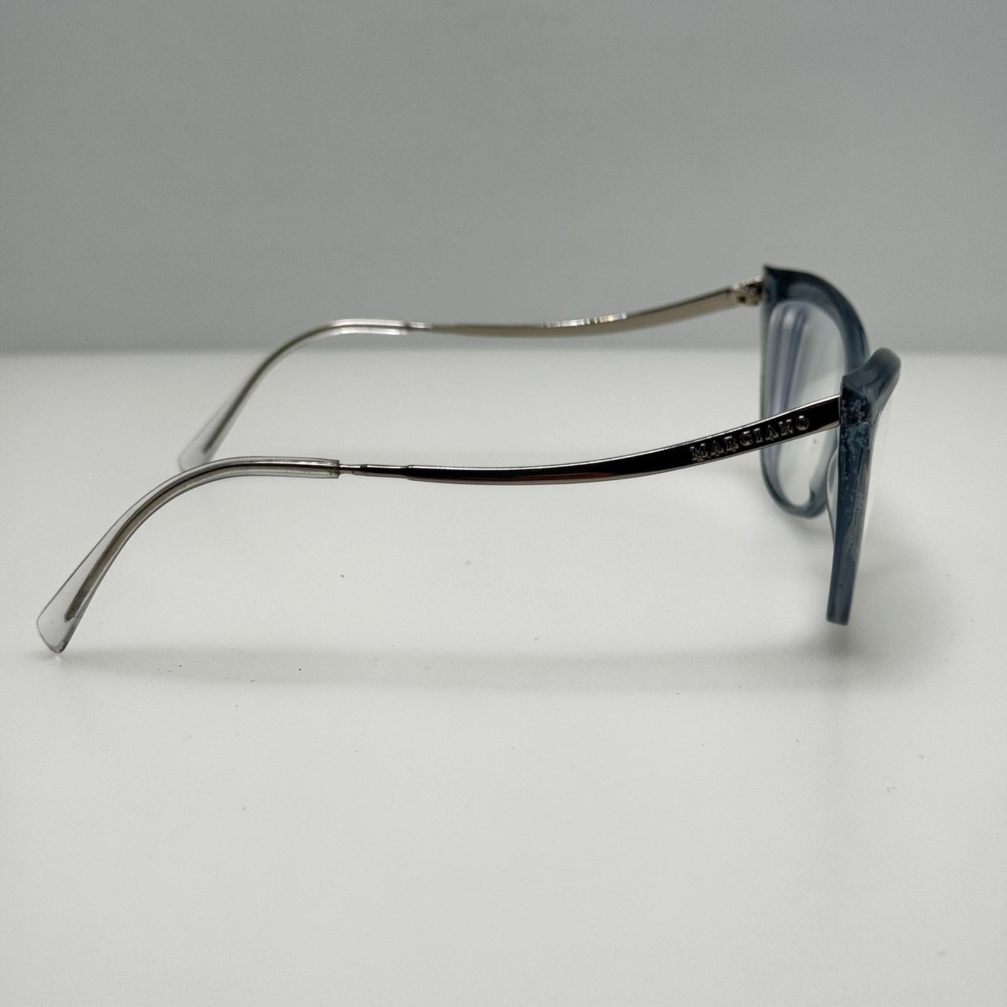 Marciano Eyeglasses Eye Glasses Frames Silver Blue