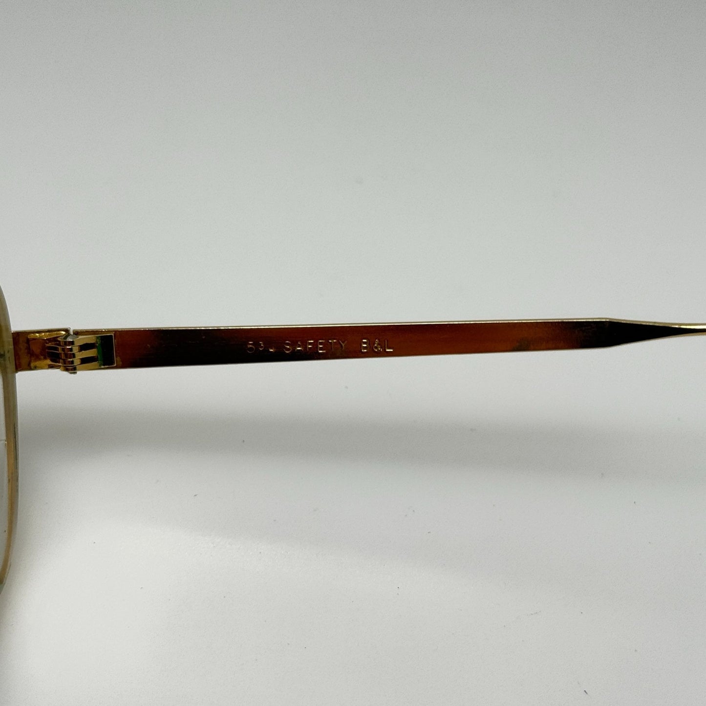 Bausch & Lomb B&L Safety 5 3/4 Gold Eye Glasses Eyeglasses Frames 52-22