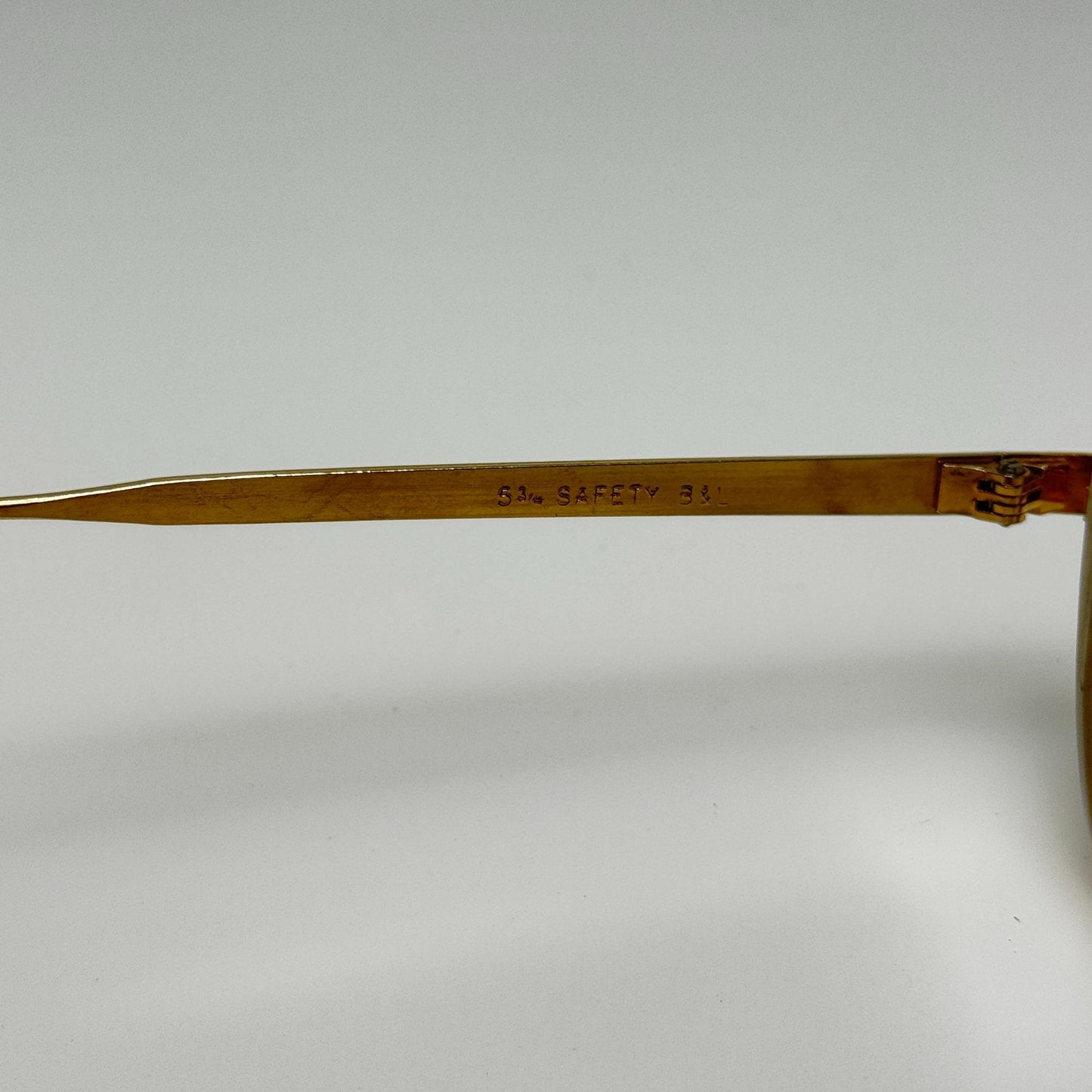 Bausch & Lomb B&L Safety 5 3/4 Gold Eye Glasses Eyeglasses Frames 52-22