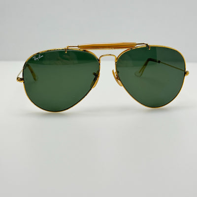 Bausch & Lomb B&L Ray Ban Sunglasses 62-14 Aviator Outdoorsman Gold Read Description