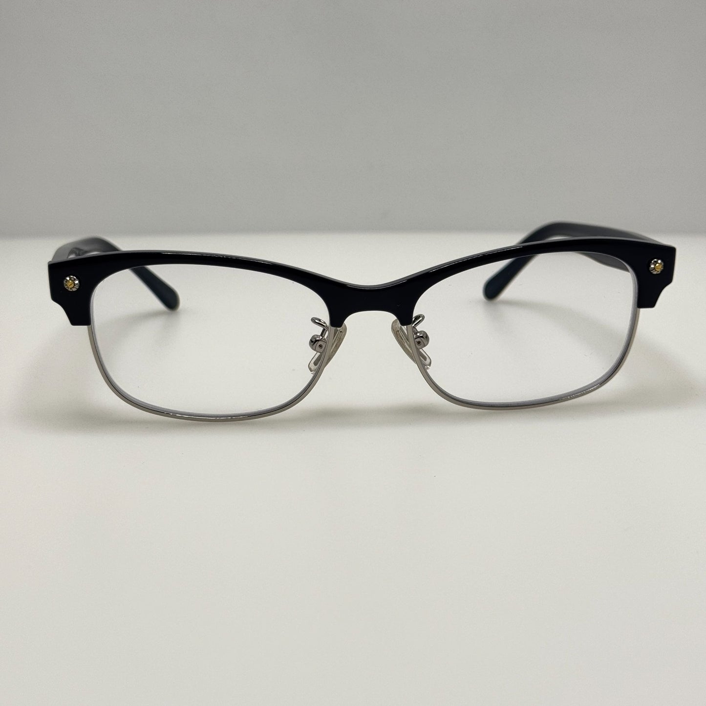 Coach HC 6098 5433 Navy Silver Eyeglasses Eye Glasses Frames 53-17-135