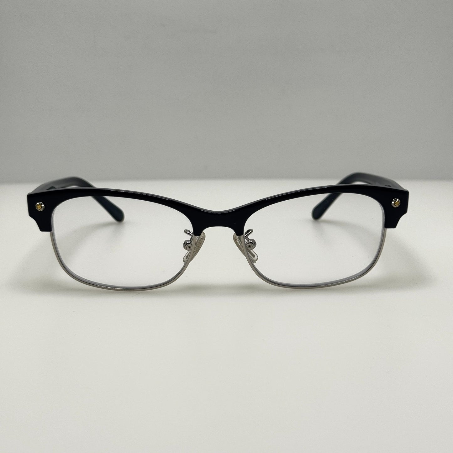 Coach HC 6098 5433 Navy Silver Eyeglasses Eye Glasses Frames 53-17-135