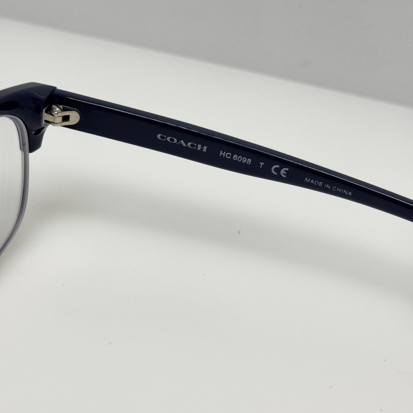 Coach HC 6098 5433 Navy Silver Eyeglasses Eye Glasses Frames 53-17-135
