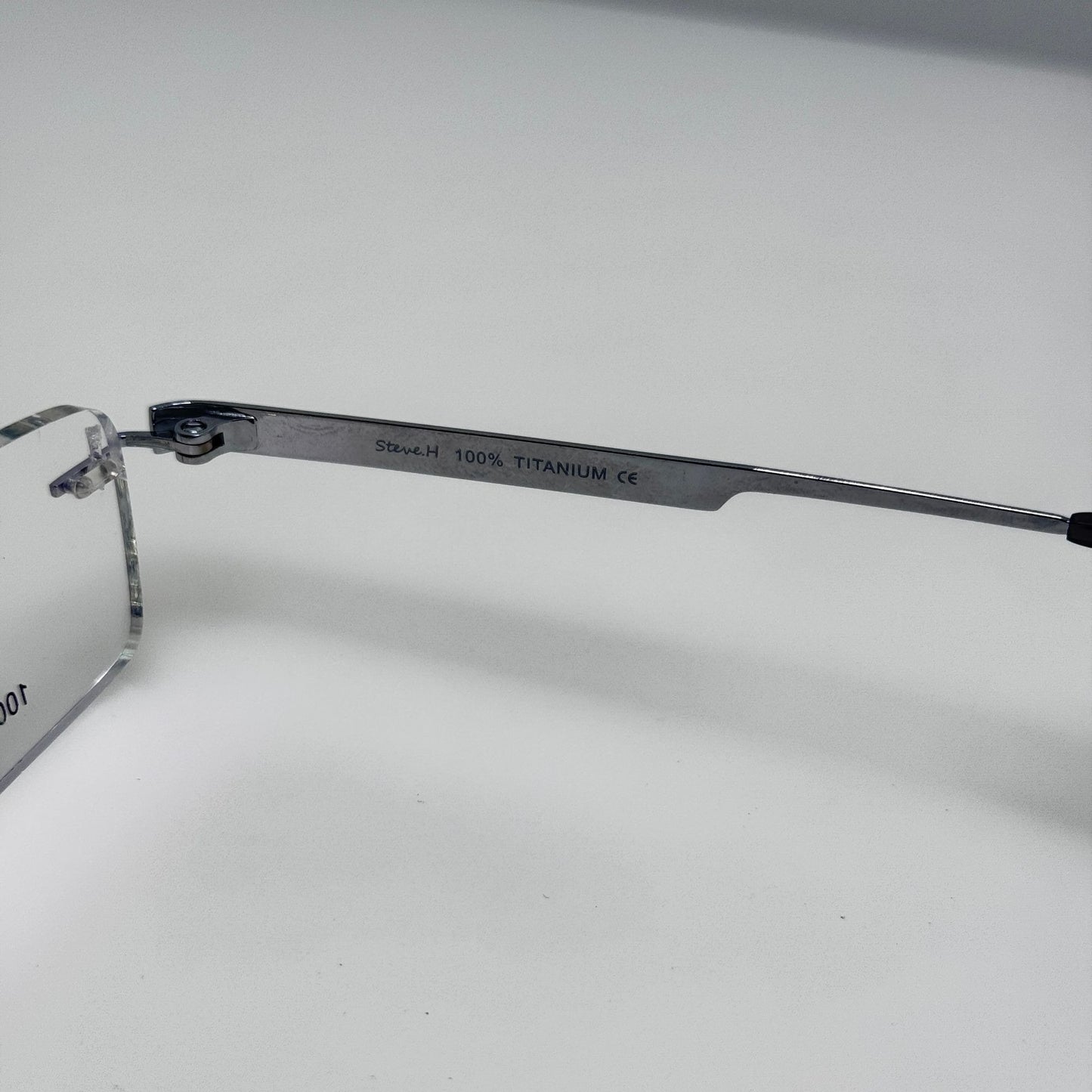 Steve H Eyeglasses Eye Glasses Frames TT 8544 Shiny Silver Titanium 52-18-140
