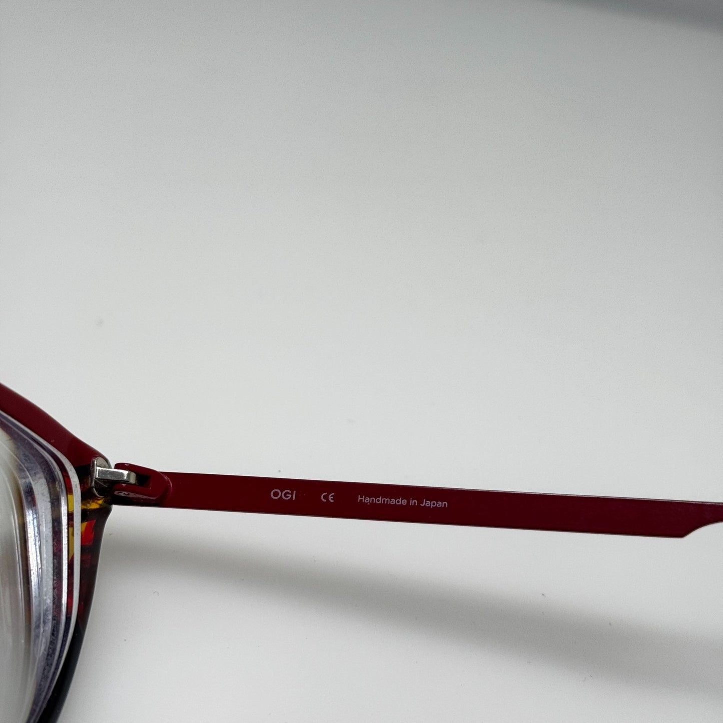 OGI Hey Guys Red Eyeglasses Eye Glasses Frames Japan 52-15-145