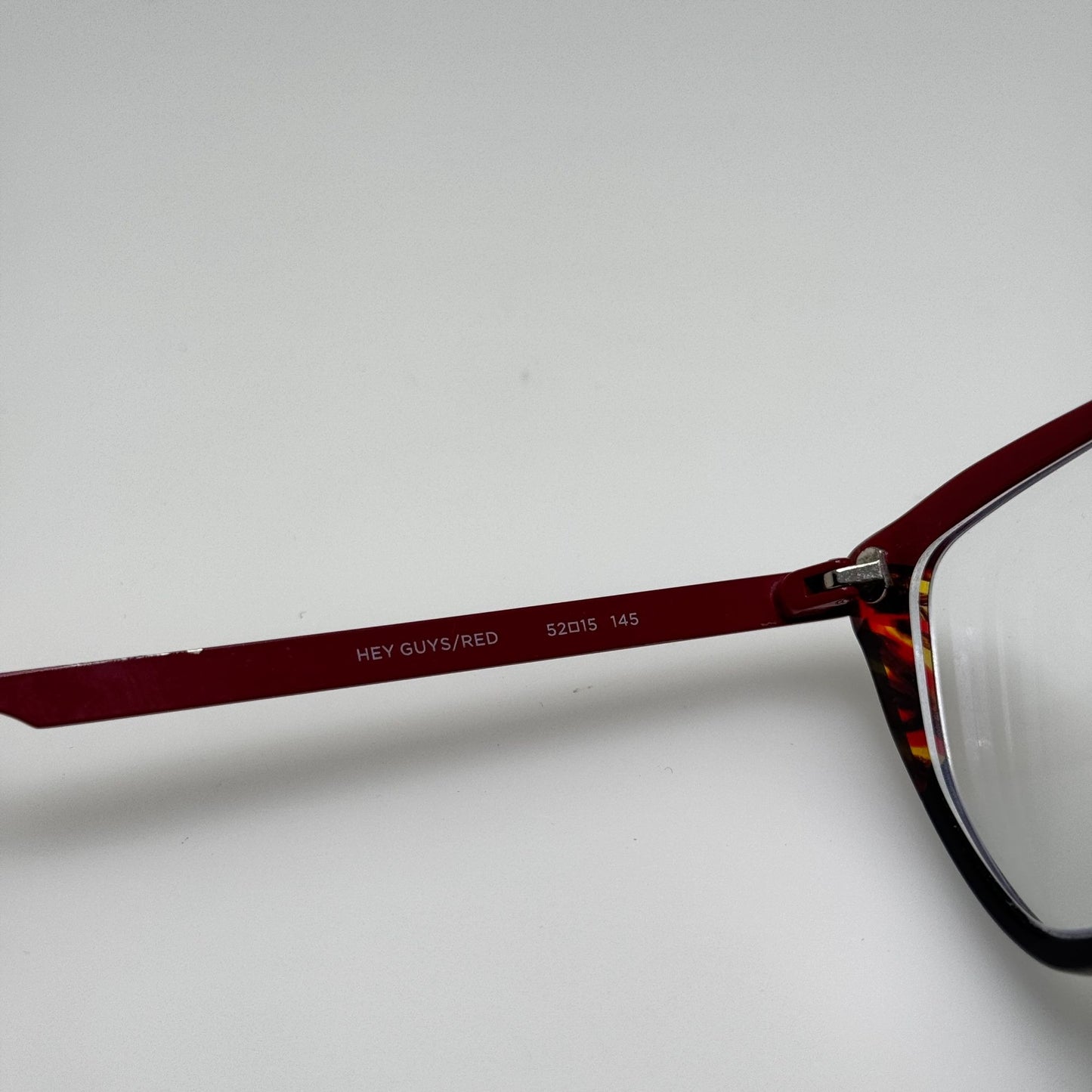 OGI Hey Guys Red Eyeglasses Eye Glasses Frames Japan 52-15-145