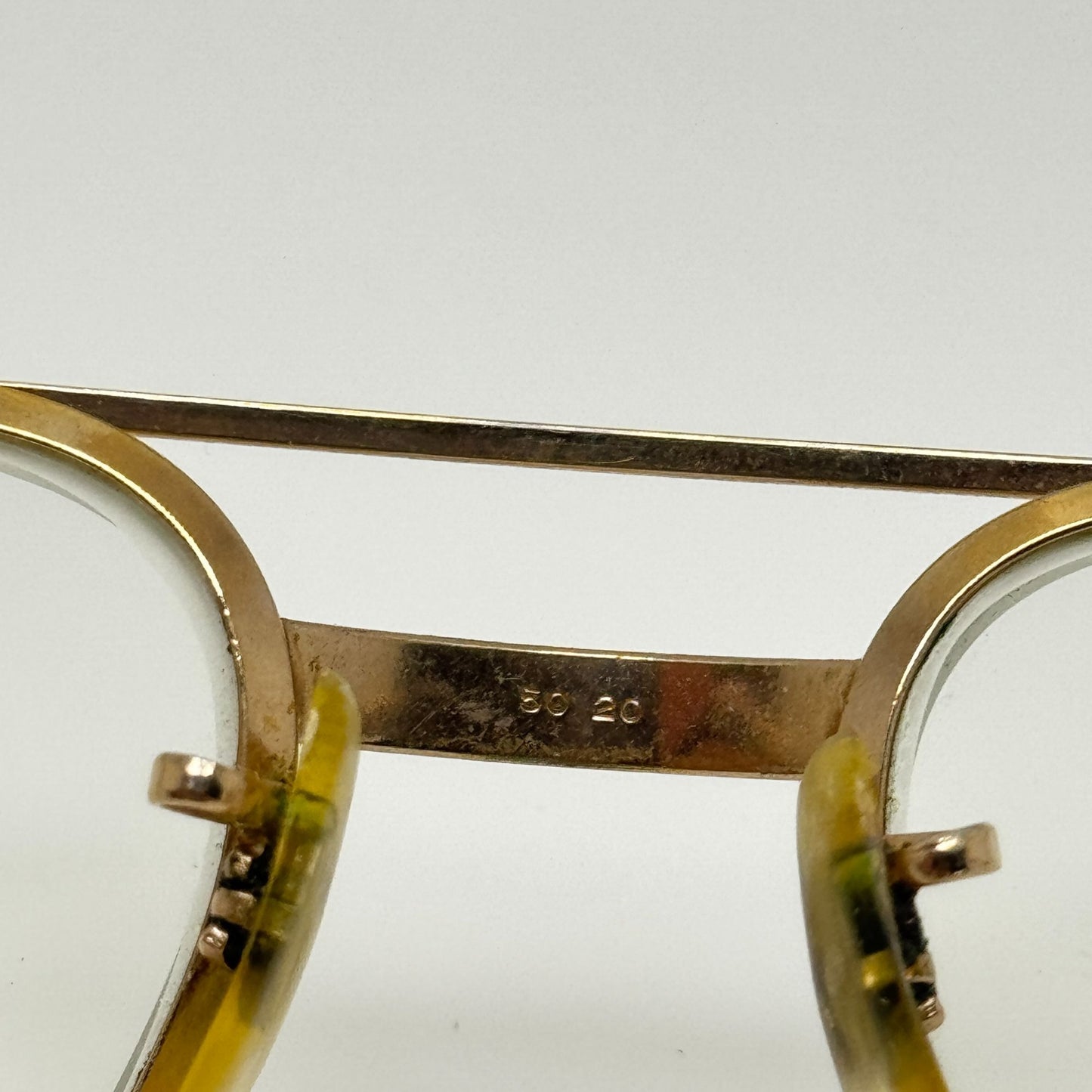 US Optical Eyeglasses Eye Glasses Frames Gold USA 5 1/4 50-20-135