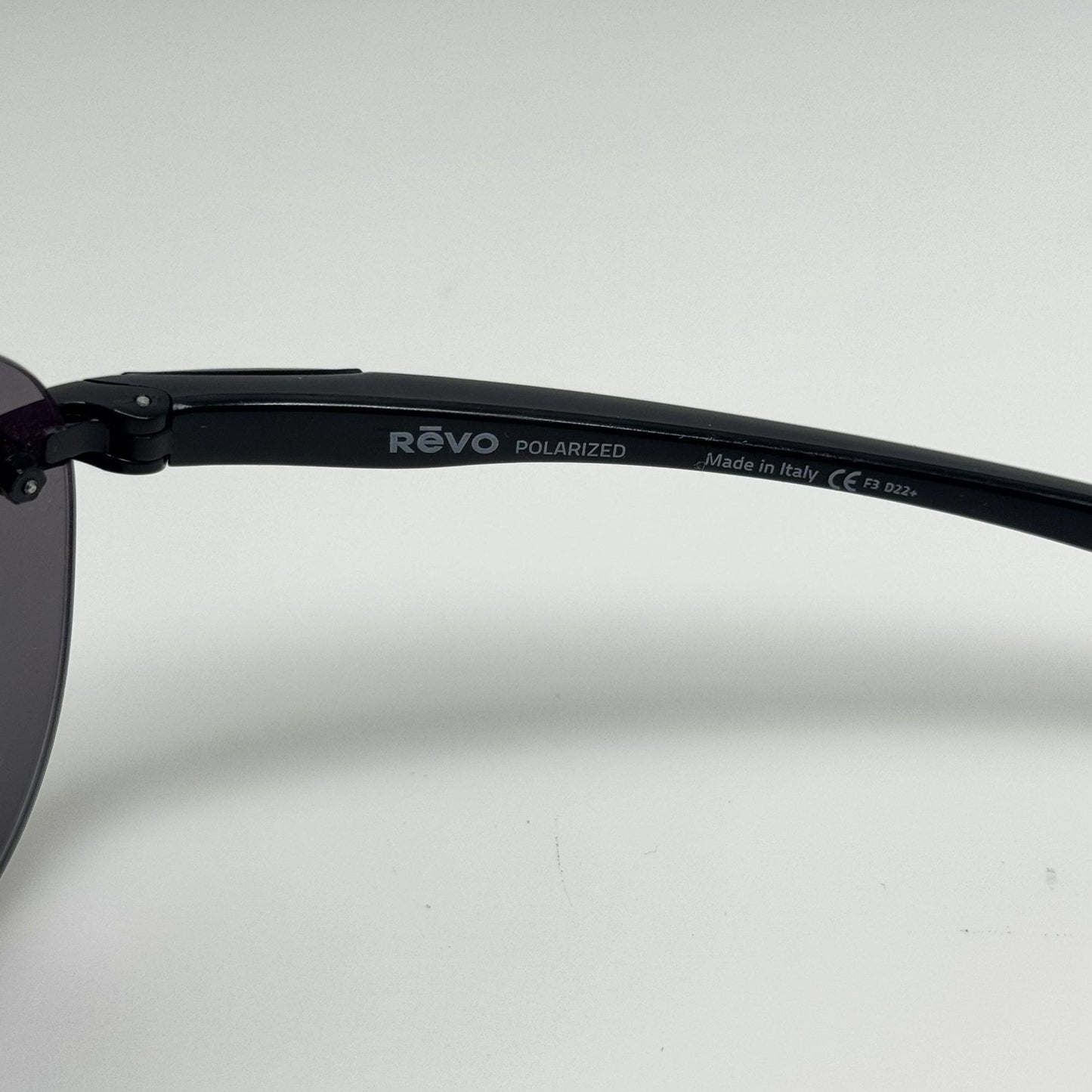 Revo Sunglasses Descend A RE 1169 01 Black Polarized Italy 62-13-139