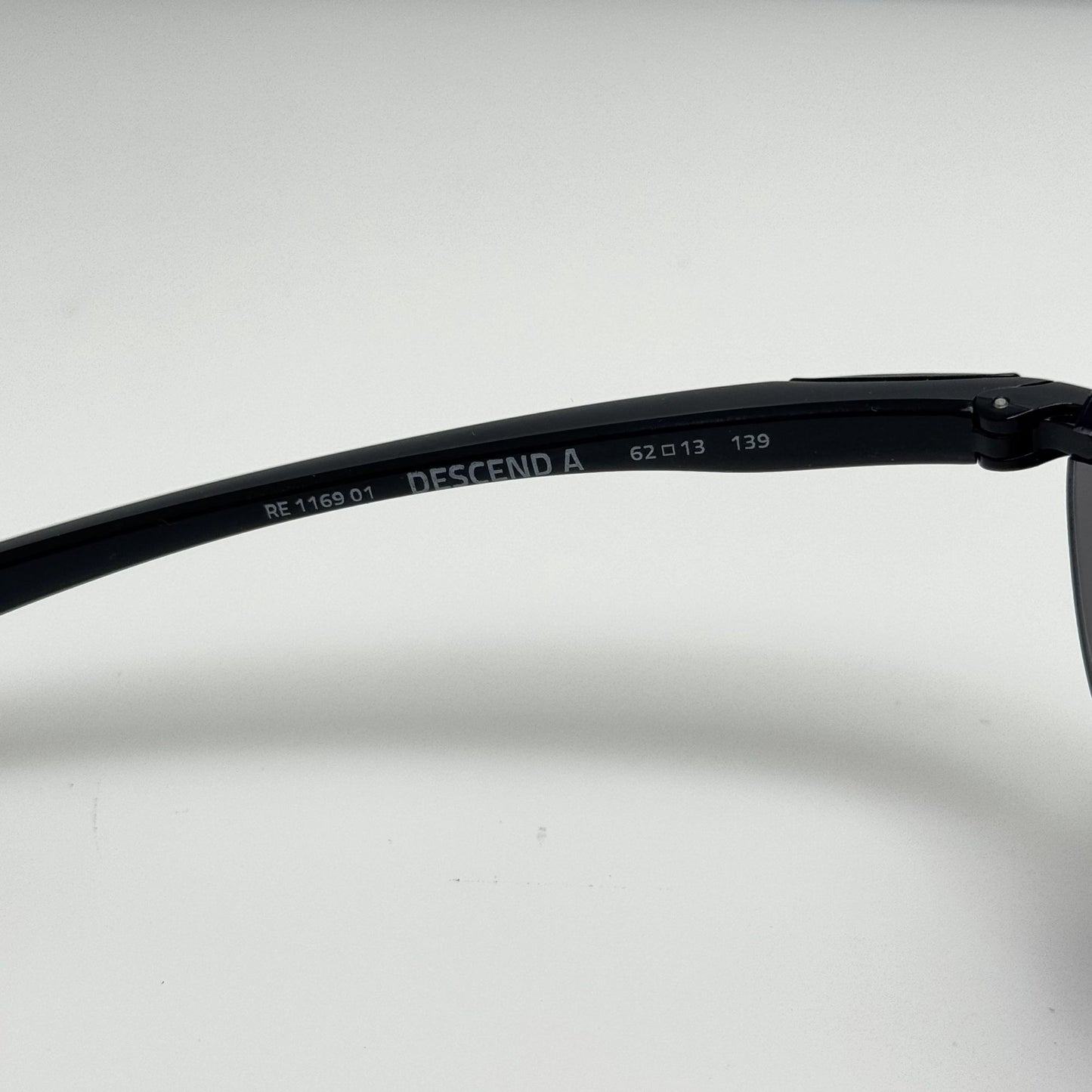 Revo Sunglasses Descend A RE 1169 01 Black Polarized Italy 62-13-139