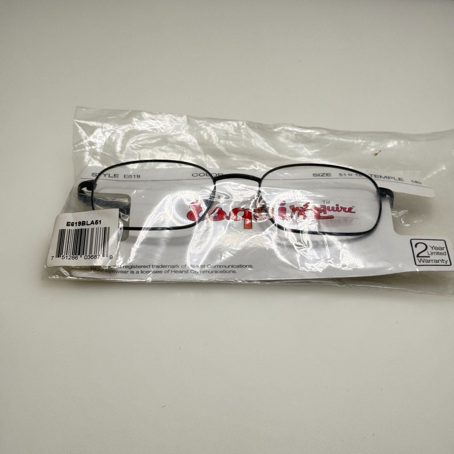 Esquire E619 Black Eyeglasses Eye Glasses Frames 51-18-140