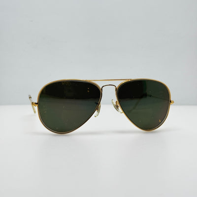 Ray Ban Bausch & Lomb Aviator Eyeglasses Eye Glasses Frames Gold 58-14