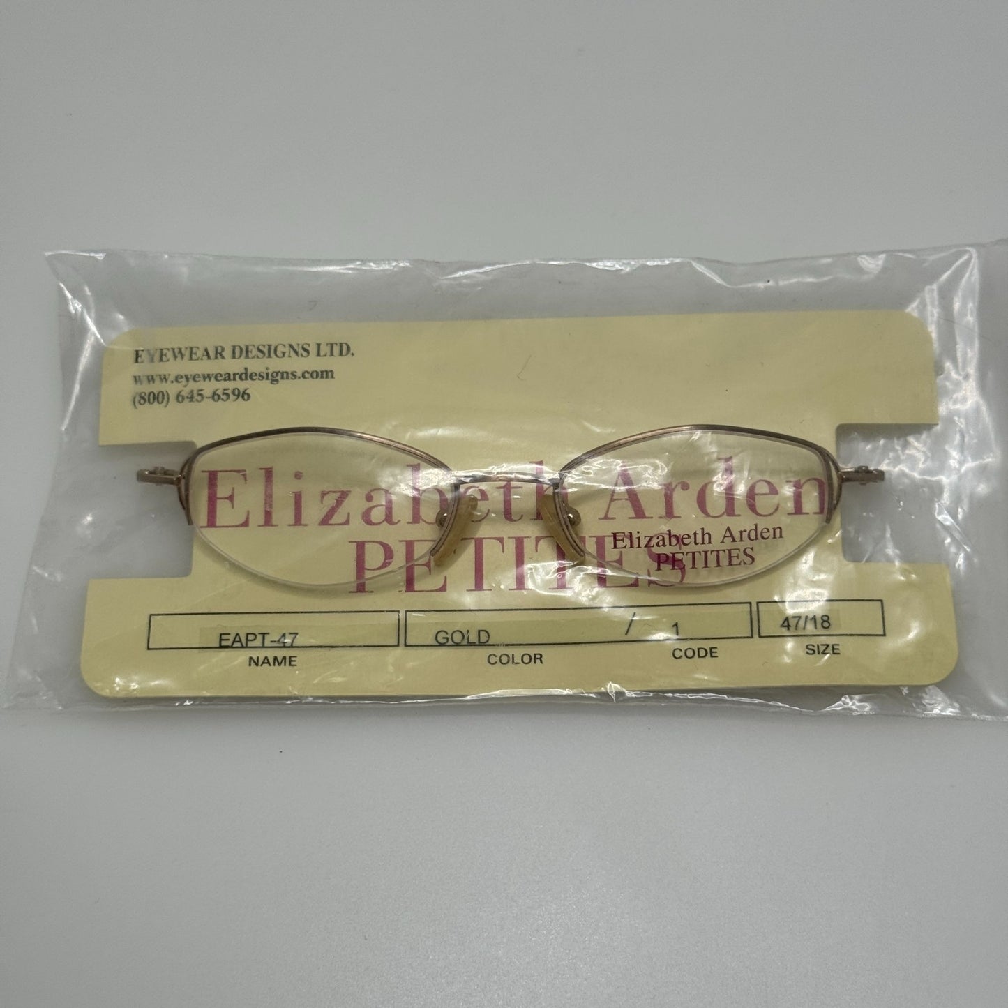 Elizabeth Arden EA PT47-1 Gold Eyeglasses Eye Glasses Frames 47-18-135