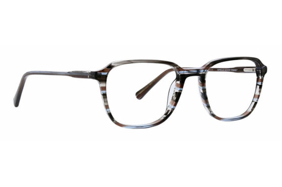 Life Is Good Eyeglasses Eye Glasses Frames Rhea 53-19-145 Grey Stripe Demo