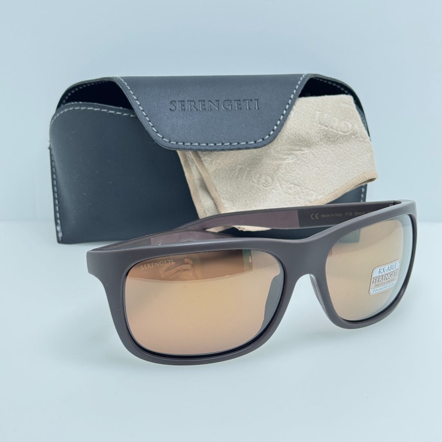 Serengeti Sunglasses 8688 Ettore Polarized Italy 50-20-135 W/ Case